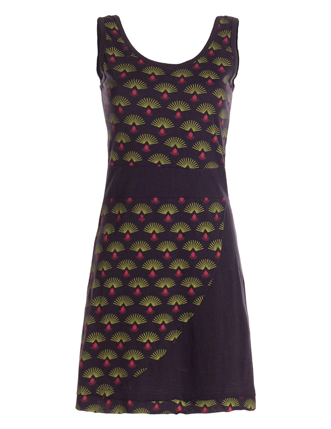 Sommerkleid Damen Trägerkleid bedruckt Lagendesign Baumwolle