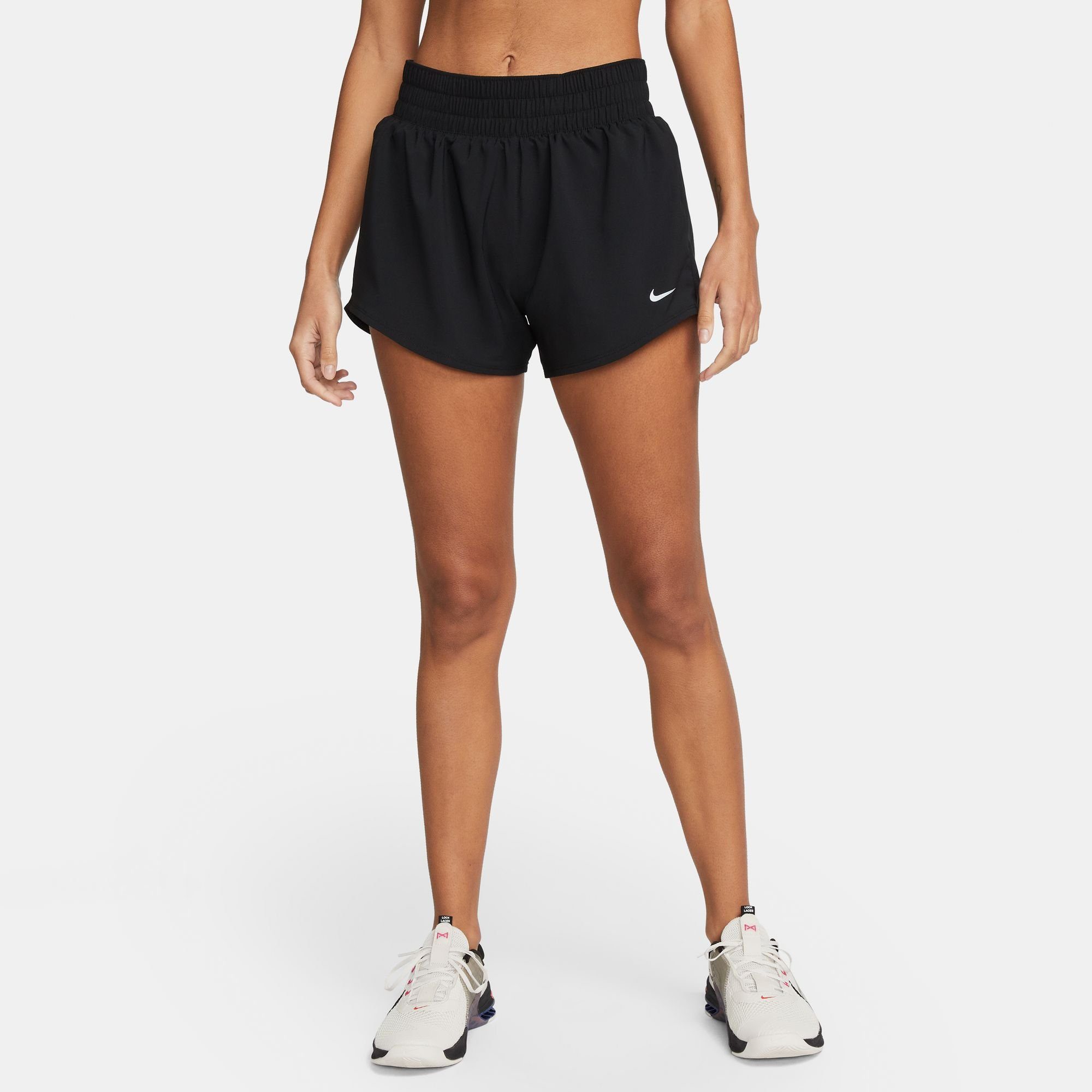 WOMEN'S BRIEF-LINED SHORTS BLACK/REFLECTIVE DRI-FIT ONE Trainingsshorts Nike SILV MID-RISE