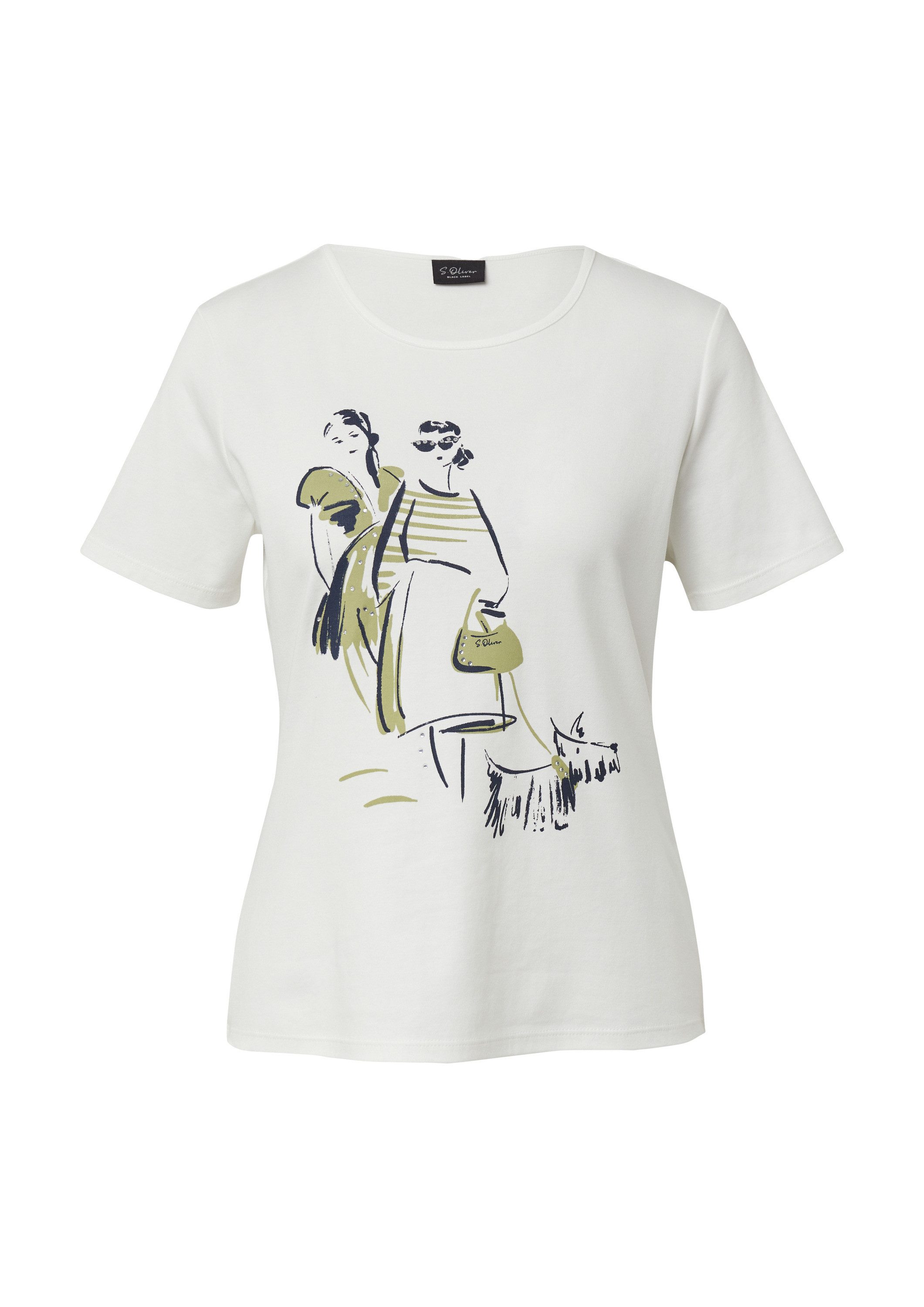 s.Oliver Kurzarmshirt T-Shirt T-Shirt aus Interlockjersey mit Artwork günstig online kaufen