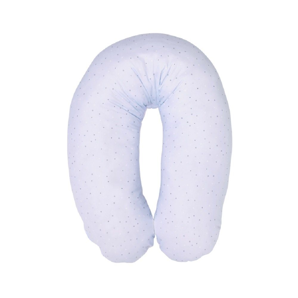 Lorelli Stillkissen Stillkissen Schwangerschaftskissen, 1-tlg., 100% Baumwolle, 190 cm lang blau weiß
