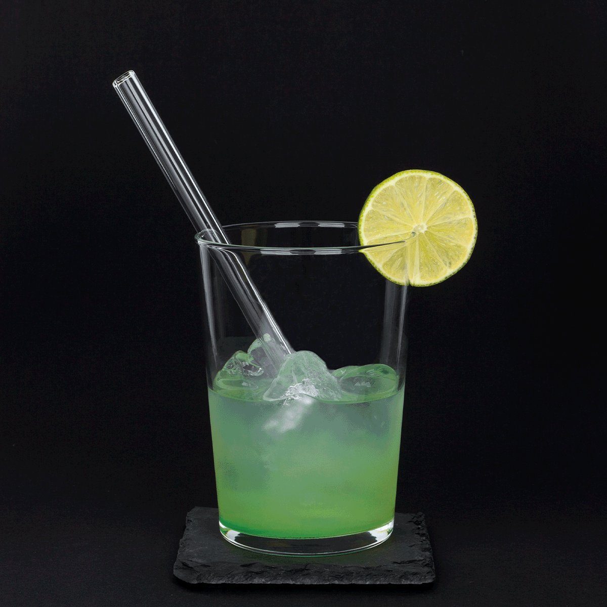 EUROHOME Trinkhalme Glasstrohhalme Set 20 cm mit Reinigungsbürste, (7-tlg., 7-teiliges Set Strohhalme Glas), Trinkhalme - Strohhalme wiederverwendbar