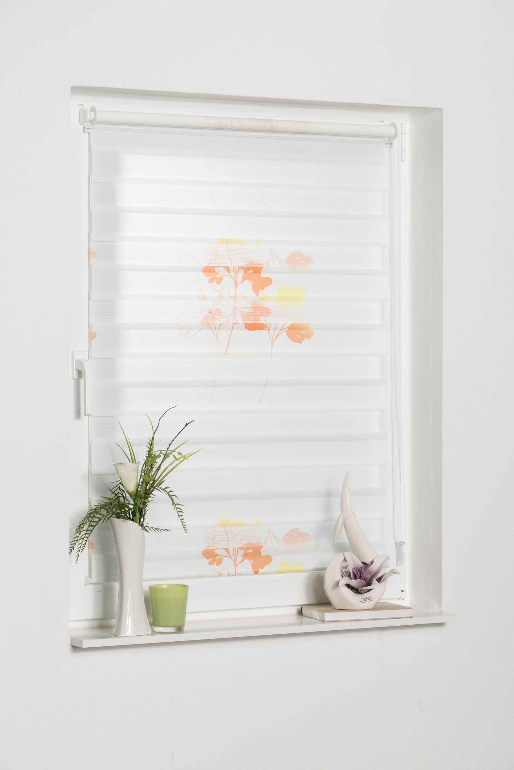 Doppelrollo Delphi, K-HOME, Lichtschutz, ohne Bohren, Klemmfix, im Fixmaß