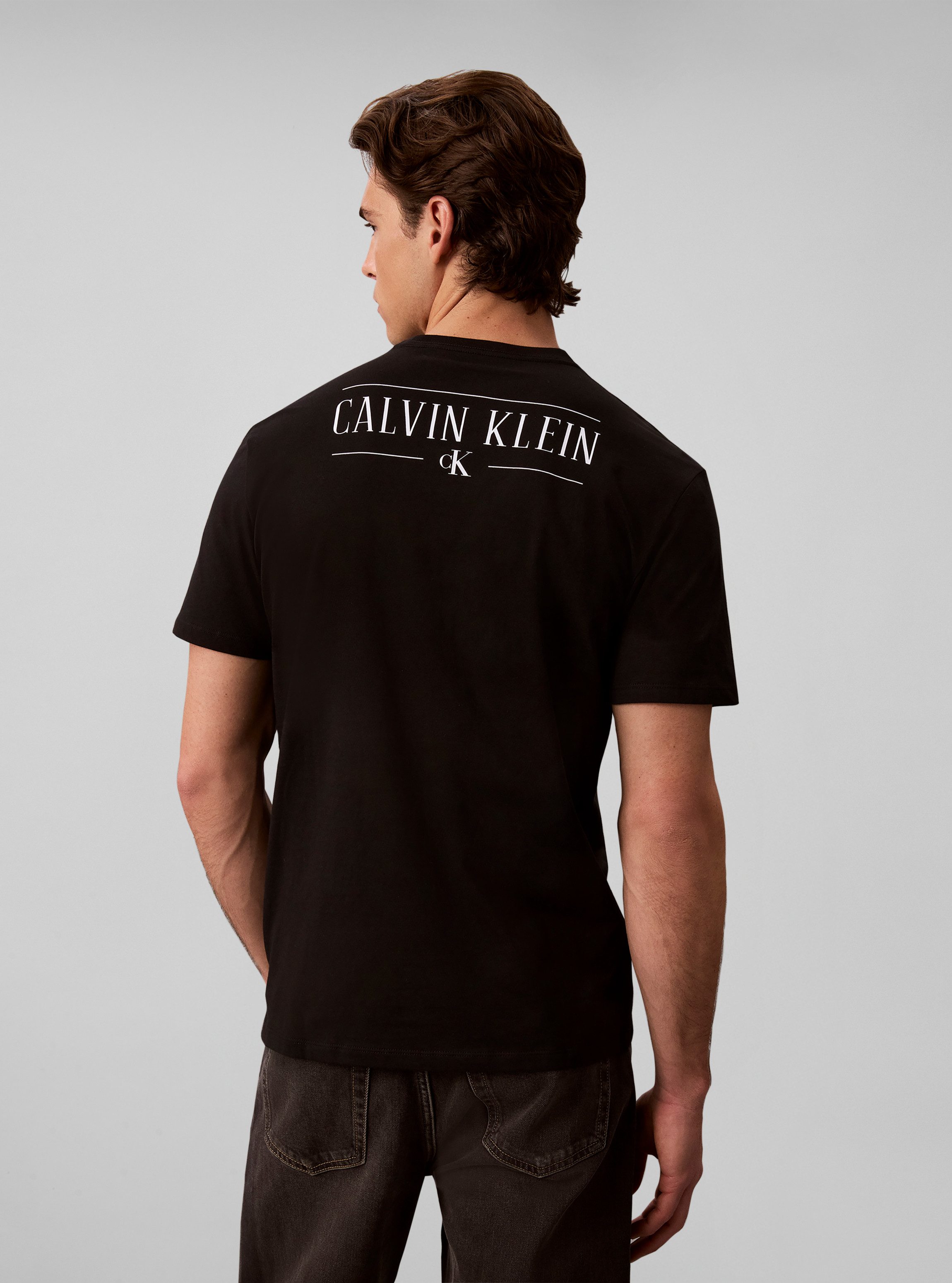 Calvin Klein Jeans T-Shirt Rückendruck, Regular Fit – Bild 3 von 5