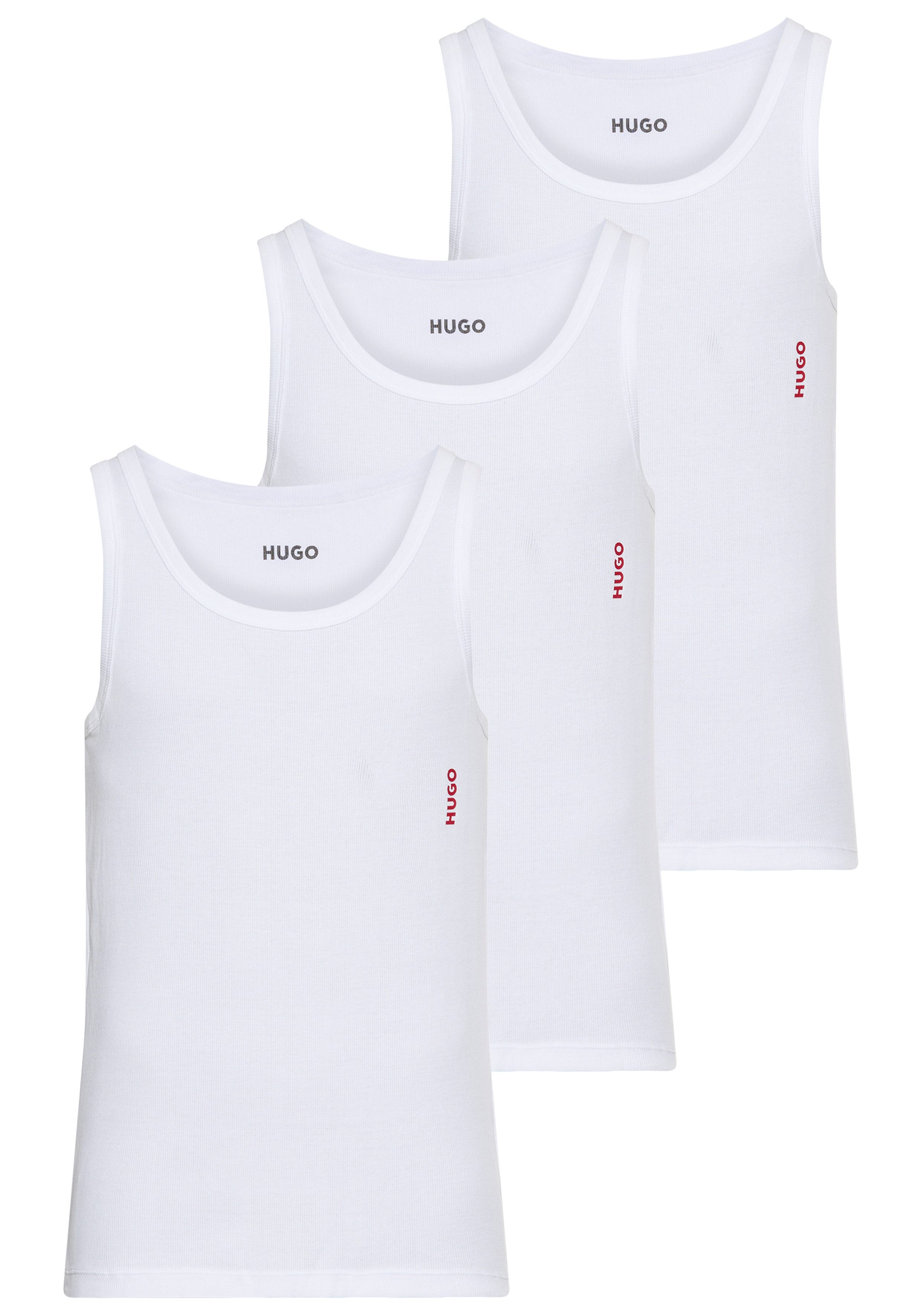 HUGO Ripptanktop (Packung, 3-tlg., 3er) Basic, Rundhals günstig online kaufen