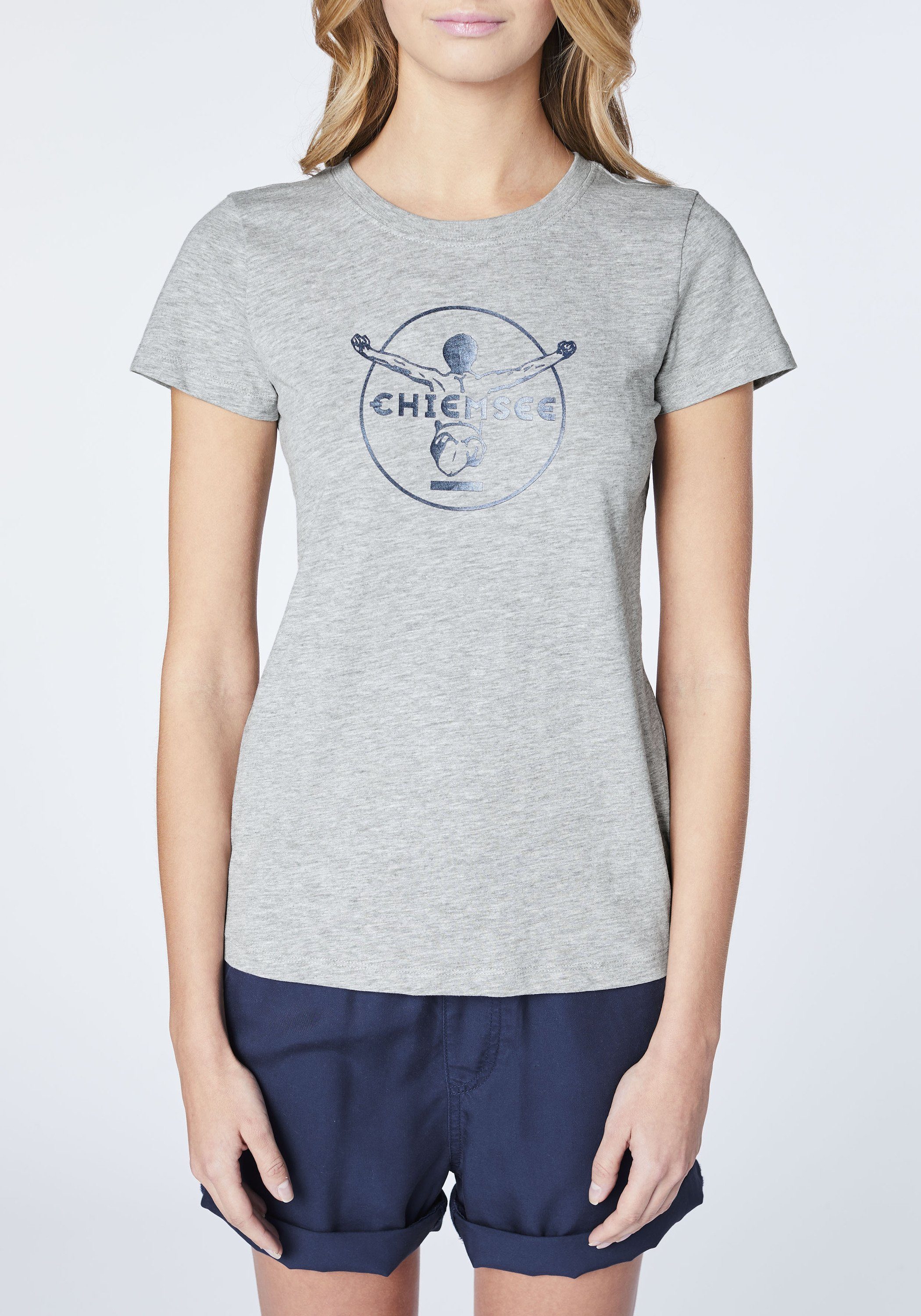 Chiemsee Print-Shirt mit T-Shirt Gray 1 Jumper-Frontprint Neutr