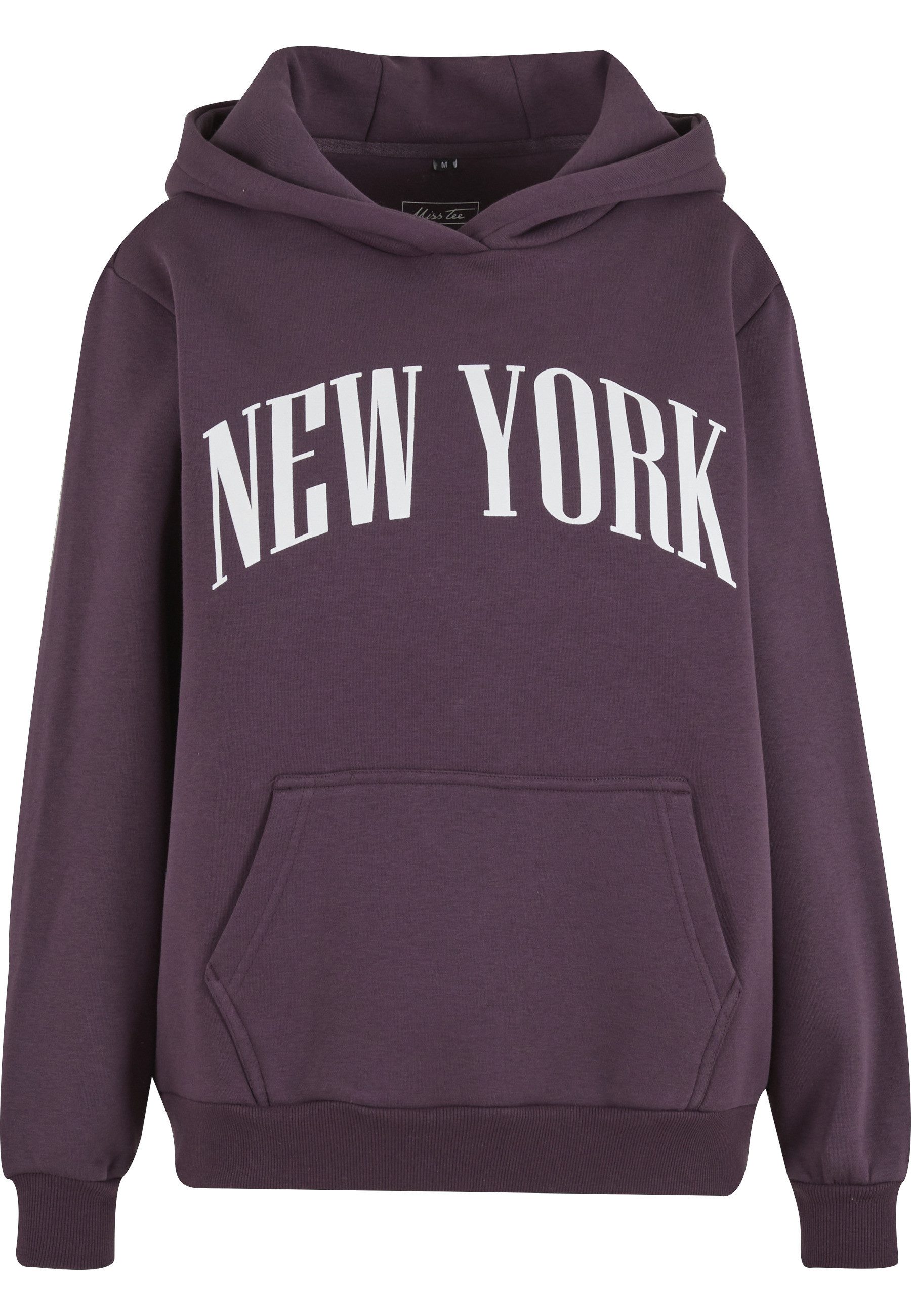 Kapuzensweatshirt Miss Tee New York Ladies Fluffy Hoody
