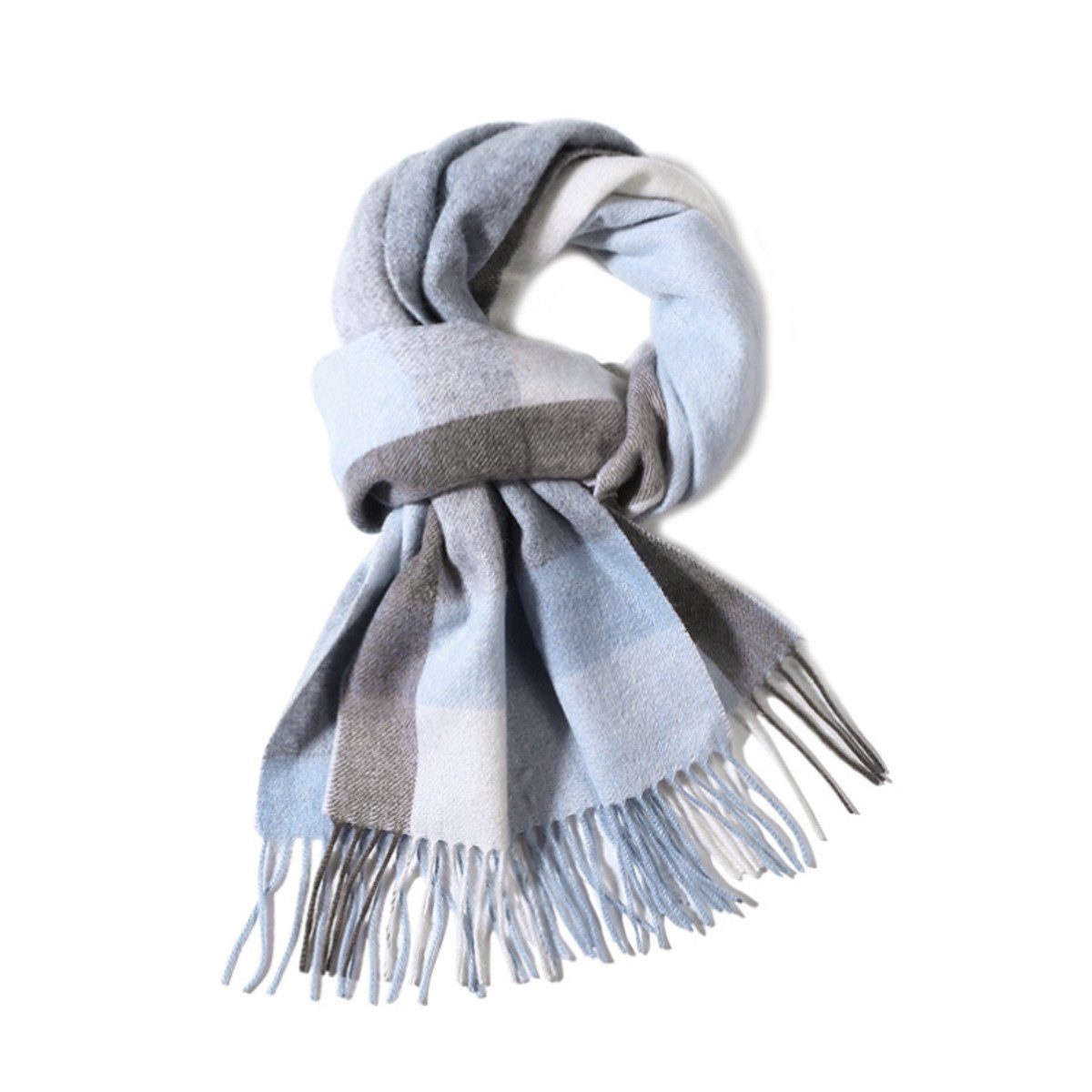 Union Reisen Modeschal Modischer All-Match-Schal für Damen im Retro-Stil, (1-St) blau2