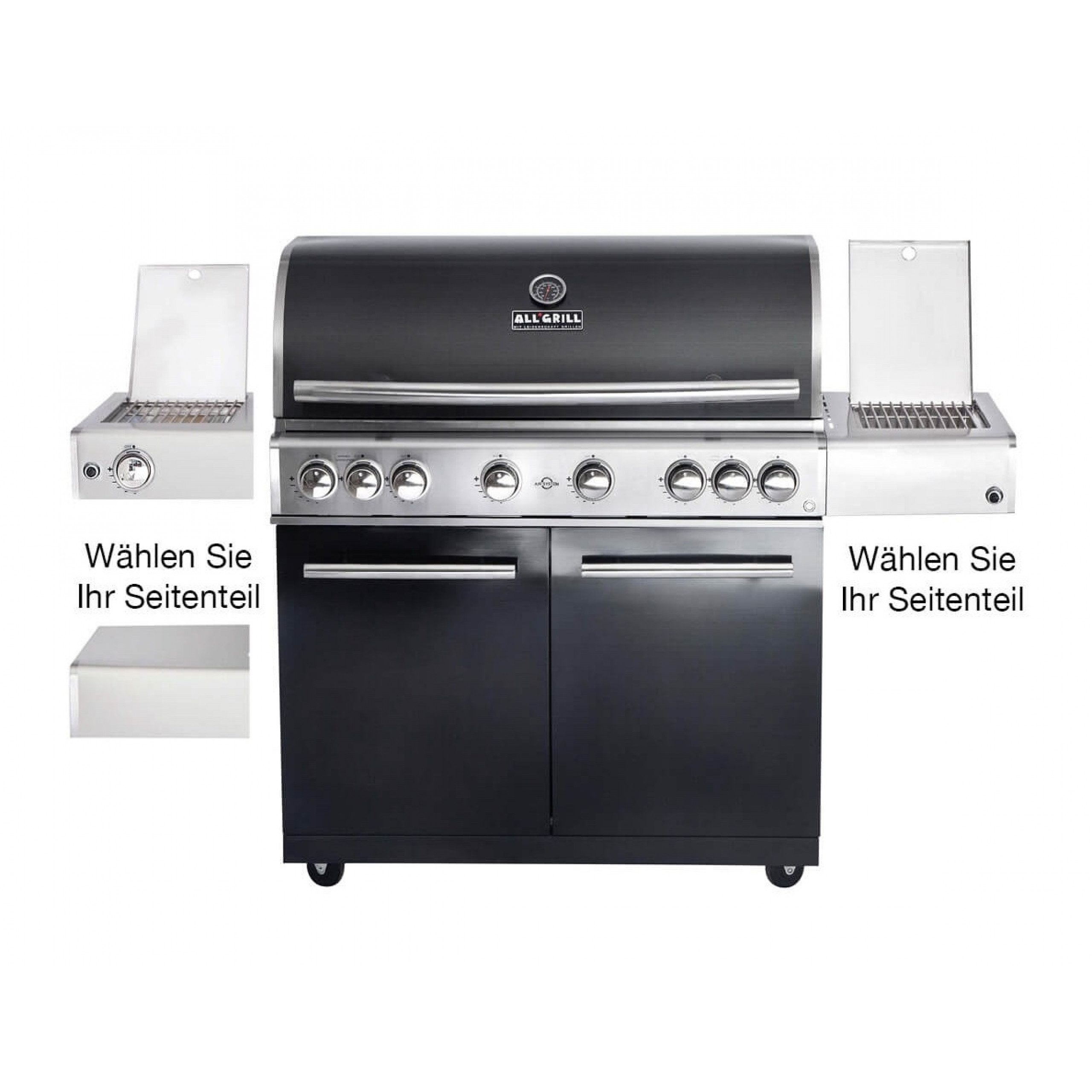 All Grill Gasgrill ALLGRILL Gasgrill CHEF XL BLACK Modular Grundmodell 6 Brenner