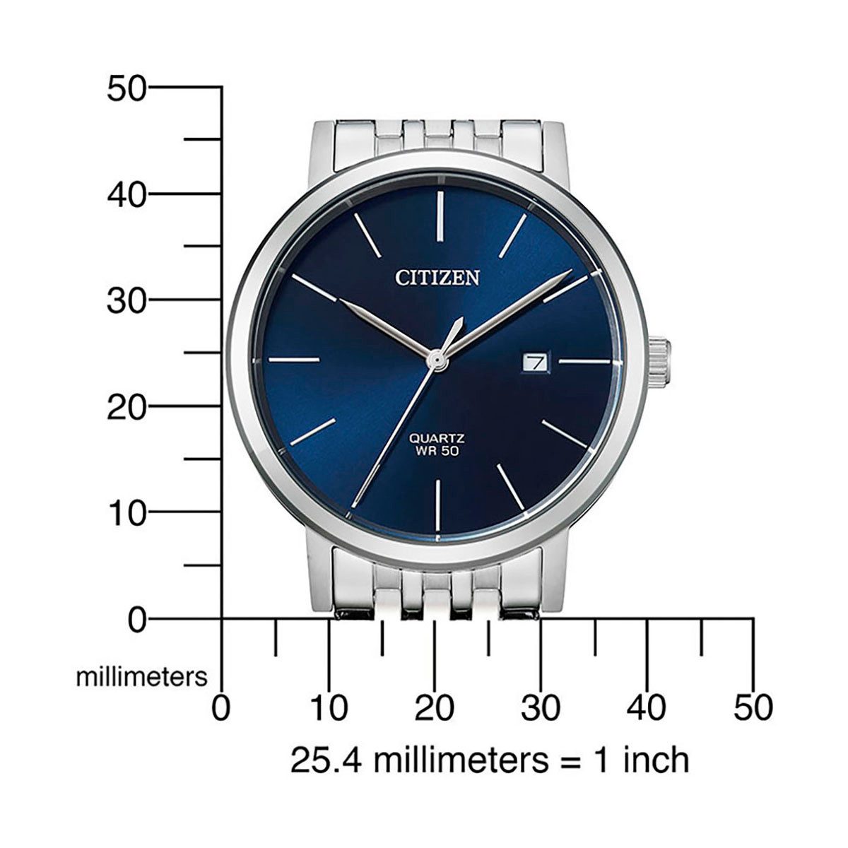 Citizen Quarzuhr BI5070-57L, Armbanduhr, Herrenuhr, Edelstahlarmband, Datum