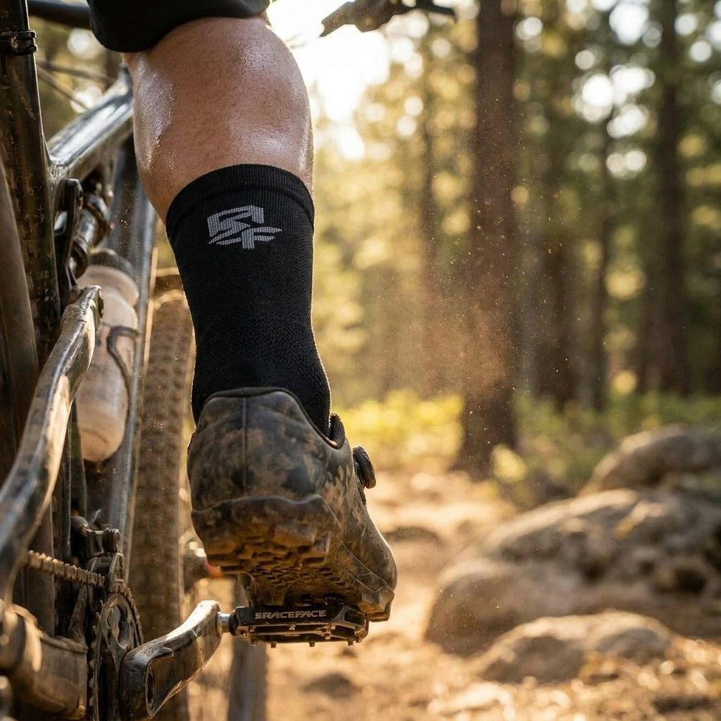 Race Face Socken Race Face Logo Coolmax Socken, black, S/M - atmungsaktive Performance-