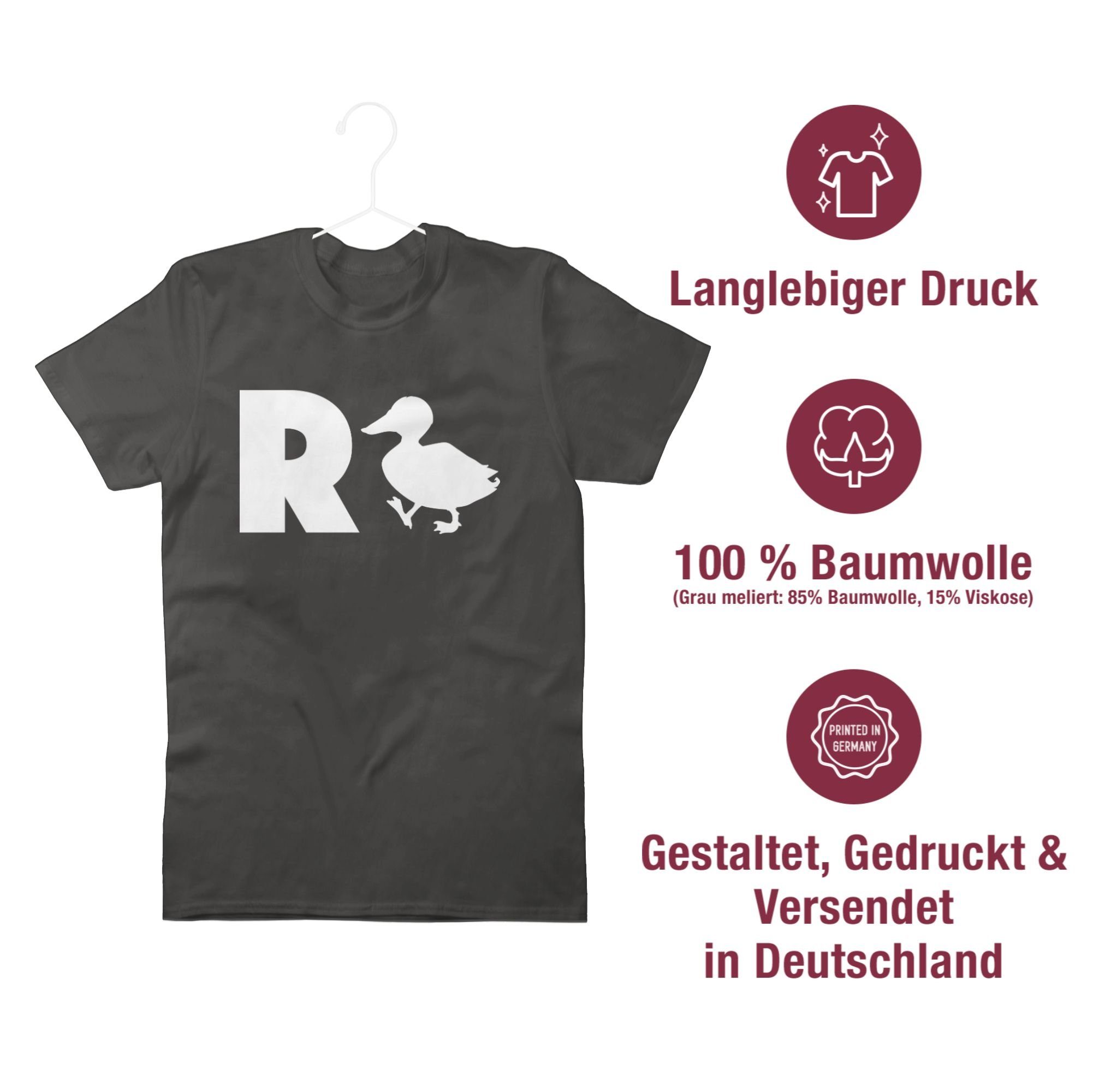 Shirtracer T-Shirt R Ente Geschenk Rente Geschenke Ruhestand I Rentner Rente – Bild 4 von 5