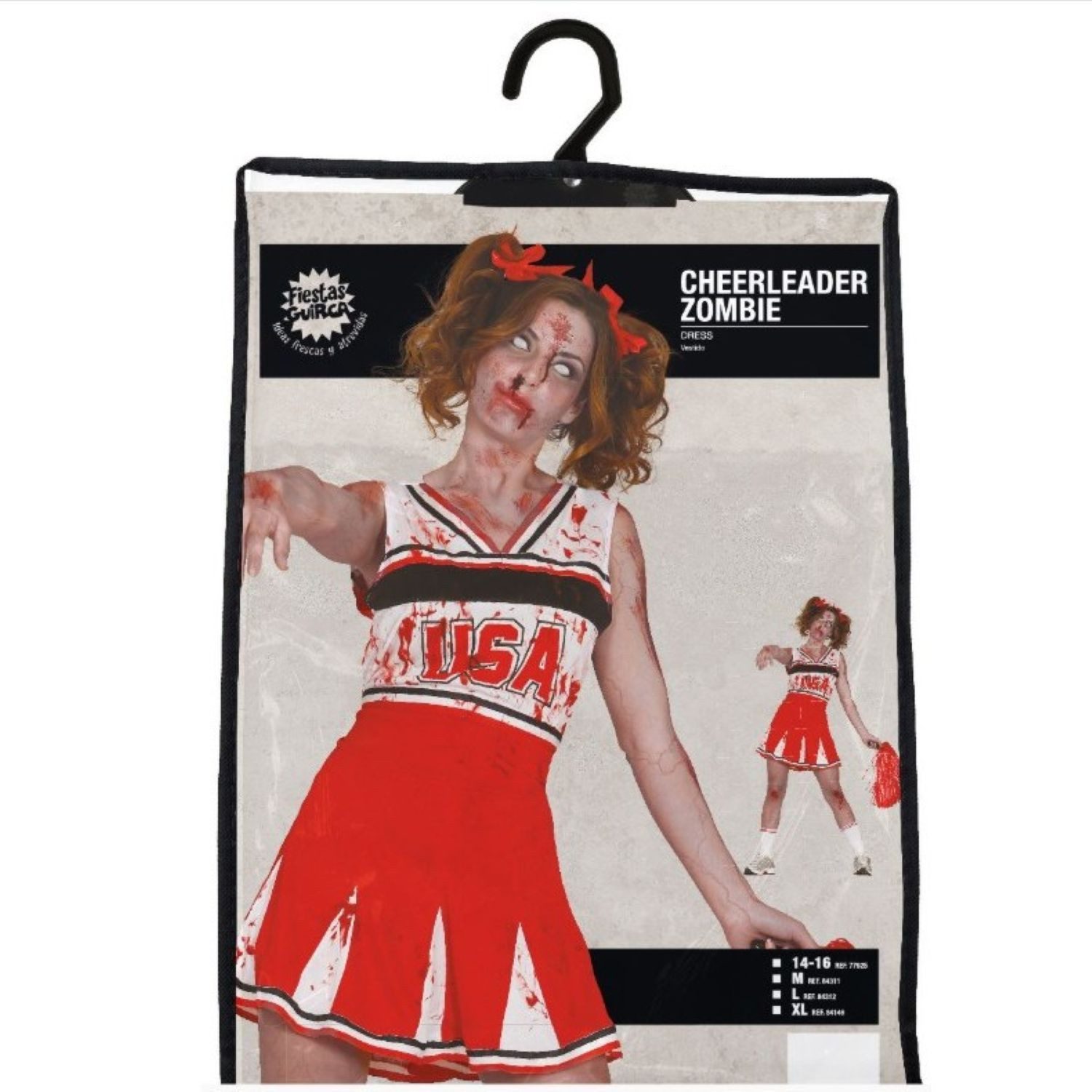 Fiestas Guirca Zombie-Kostüm Kostüm 'Zombie Cheerleader' für Damen, Kleid