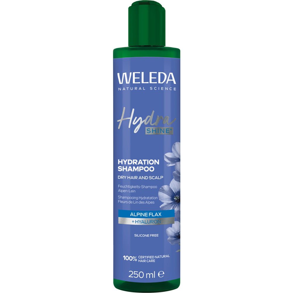 WELEDA Haarshampoo HydraShine Feuchtigkeits-Shampoo Alpen-Lein, 250 ml