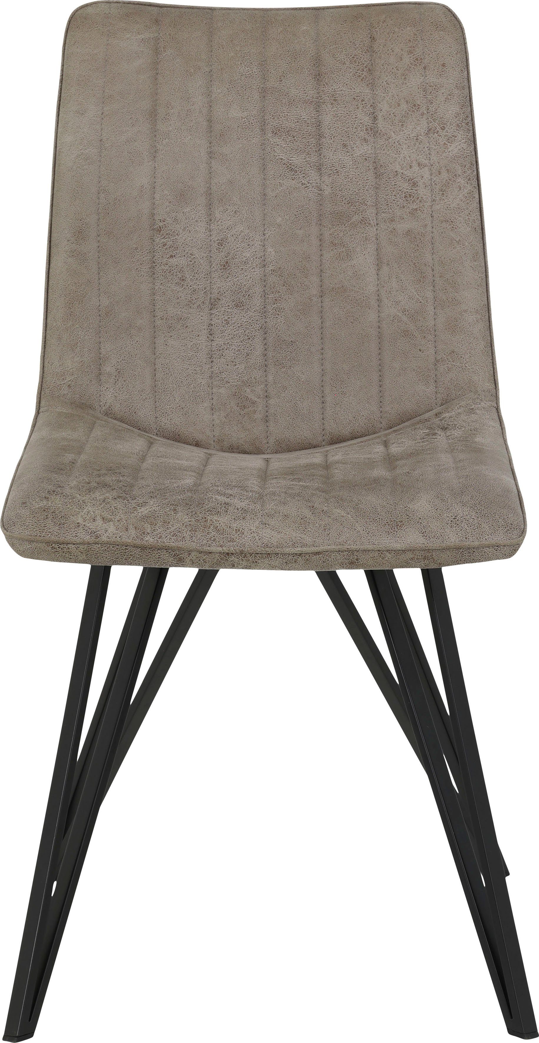 HELA 4-Fußstuhl (Set, Schalensitz 2 Vintage Beige Beige Vintage | bequemer St)