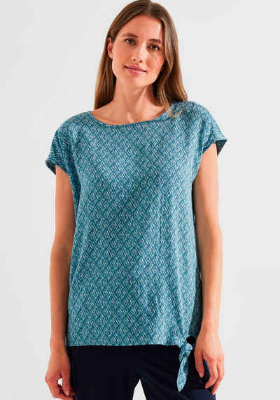 Cecil Shirtbluse mit Knotendetail am Saum