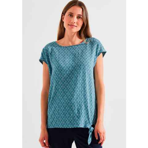 Cecil Shirtbluse mit Knotendetail am Saum