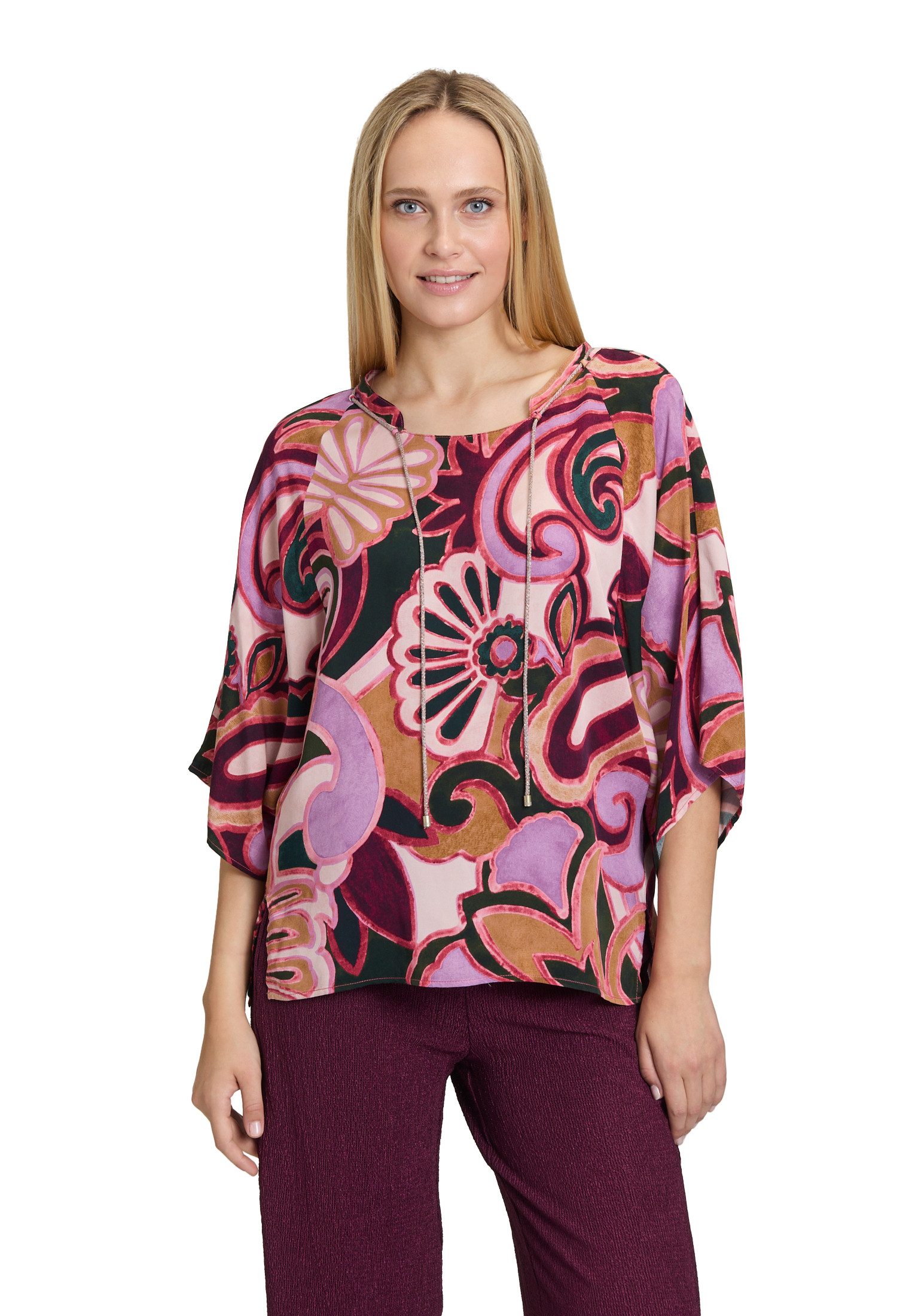 Cartoon Schlupfbluse Damen mit Muster günstig online kaufen