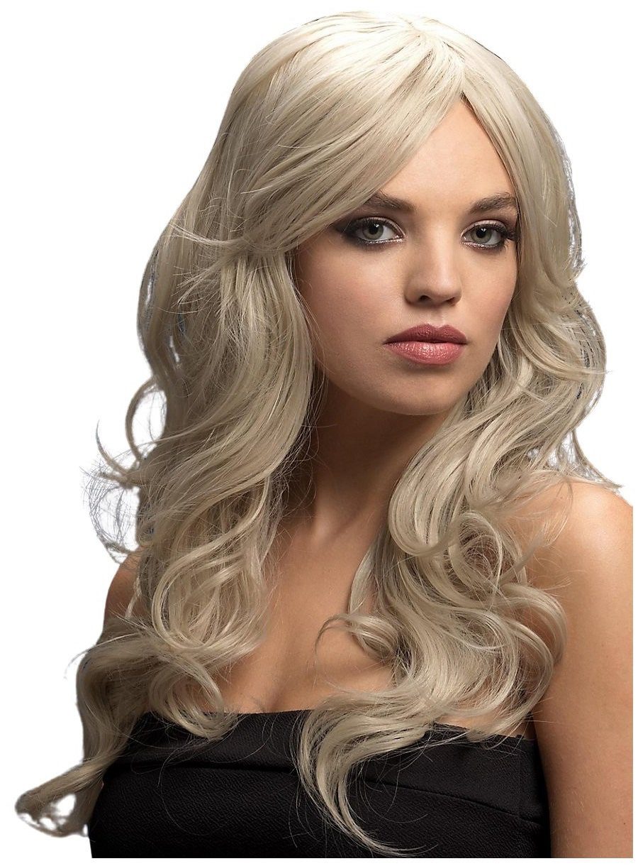 Smiffys Kostüm-Perücke Beach Waves weißblond - Faschings Kostüm Perücke, Hochwertige Kunsthaar-Perücken aus der Fever Wig Collection