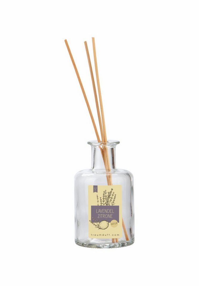 Thumbnail - Traumduft-Manufaktur Raumduft Lavendel Zitrone 180 ml (1-St), Raumduftflakon Mikado mit Stäbchen 180 ml