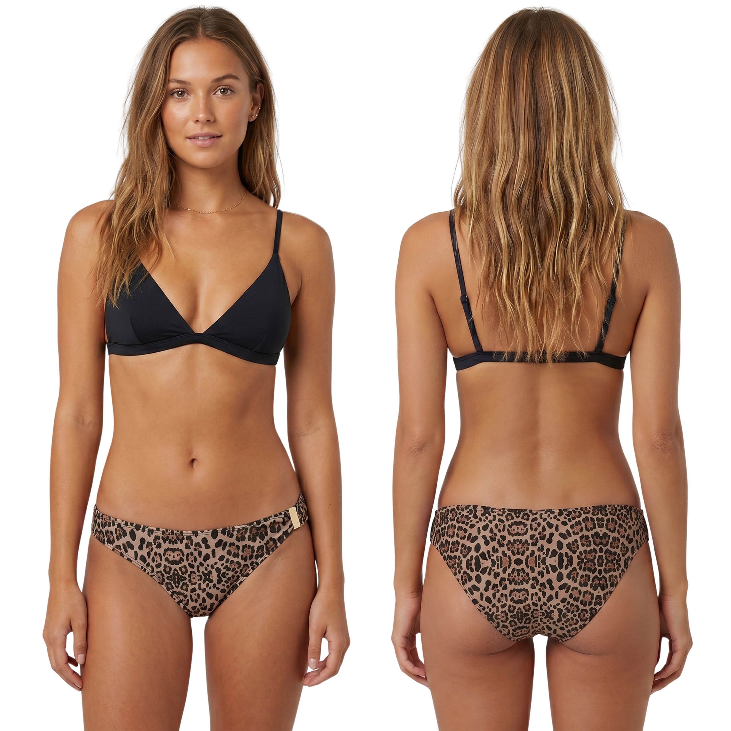 Sarcia.eu Badehose Klassischer Bikini-Slip mit Leopardenmuster, Damen Badehose