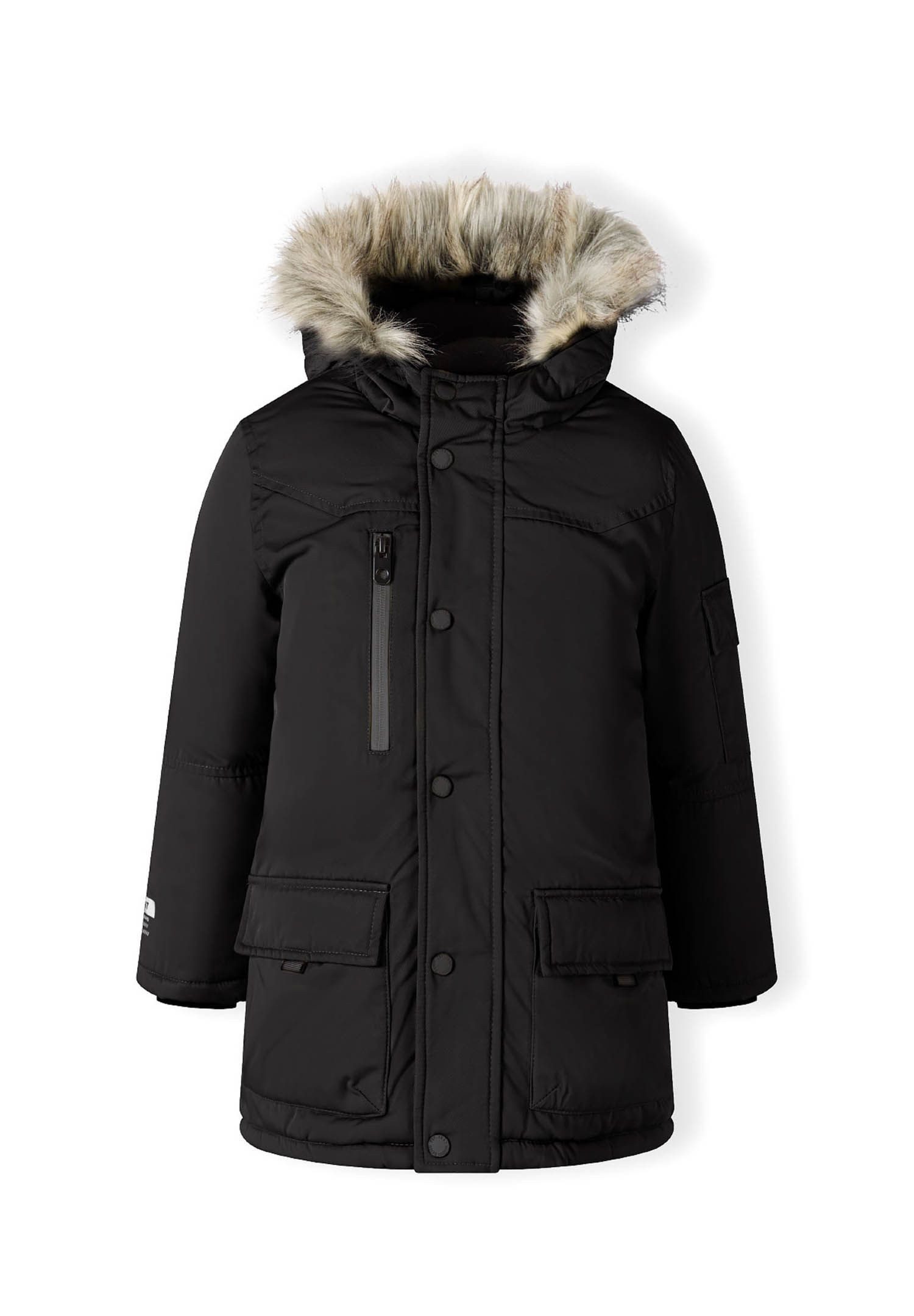 MINOTI Parka Längere Jacke mit Kapuze mit Kunstfellbesatz  (2y-14y)