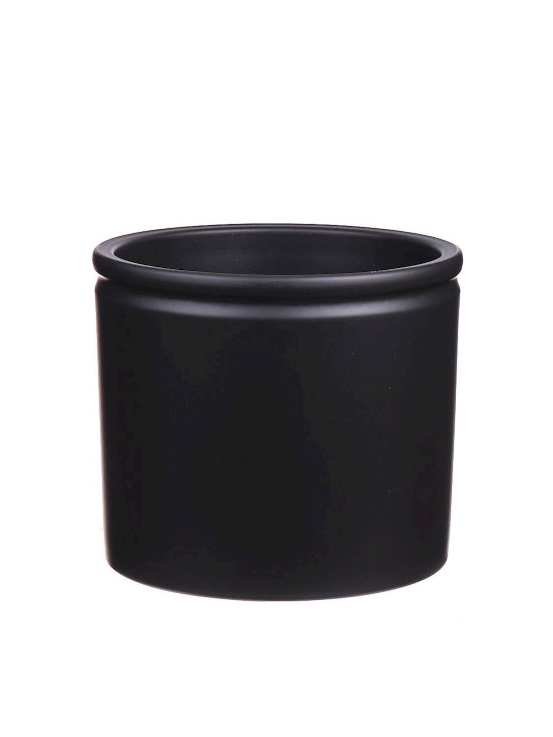 INNA-Glas Blumentopf Keramiktopf ALCHIBA, anthrazit-matt, 12,5 cm, Ø 14 cm