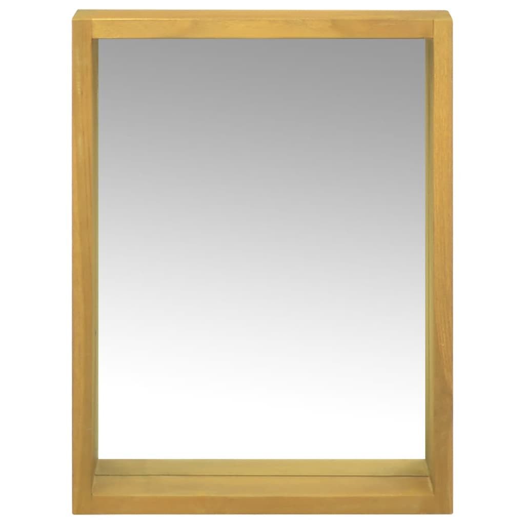 furnicato Badezimmerspiegelschrank Spiegelschrank aus Naturholz mit Glas, 30 x 10 x 40 cm, natürliche Witterungsbeständiges Badregal mit Ablage für Toilettenartikel