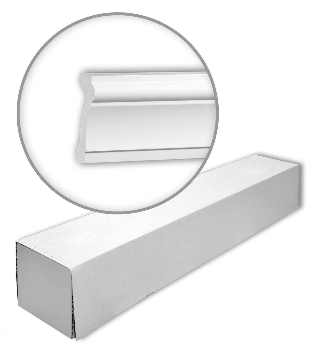 Profhome Zierleiste 151383 Wand- und Friesleisten 1 Karton SET mit 12 Zierleisten 24 m, kleben, Polyurethan Hartschaum, 12-St., 1 x Karton SET, 1 Karton SET mit 12 Leisten Wandleisten Stuckleisten 24 m