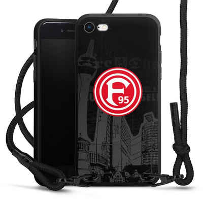 DeinDesign Handyhülle Fortuna Düsseldorf Offizielles Lizenzprodukt Logo Fortuna Logo City, Apple iPhone SE (2022) Premium Handykette Hülle mit Band