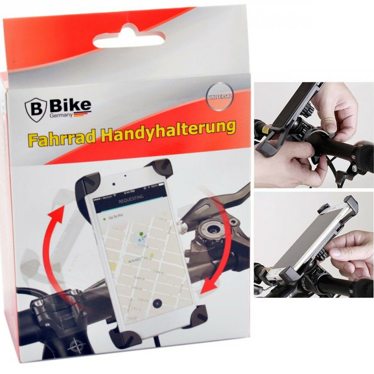 TSB Werk Handy-Lenkertasche Fahrrad Handyhalterung Lenker Motorrad 360, Lenkerhalterung, Universal, Lenker
