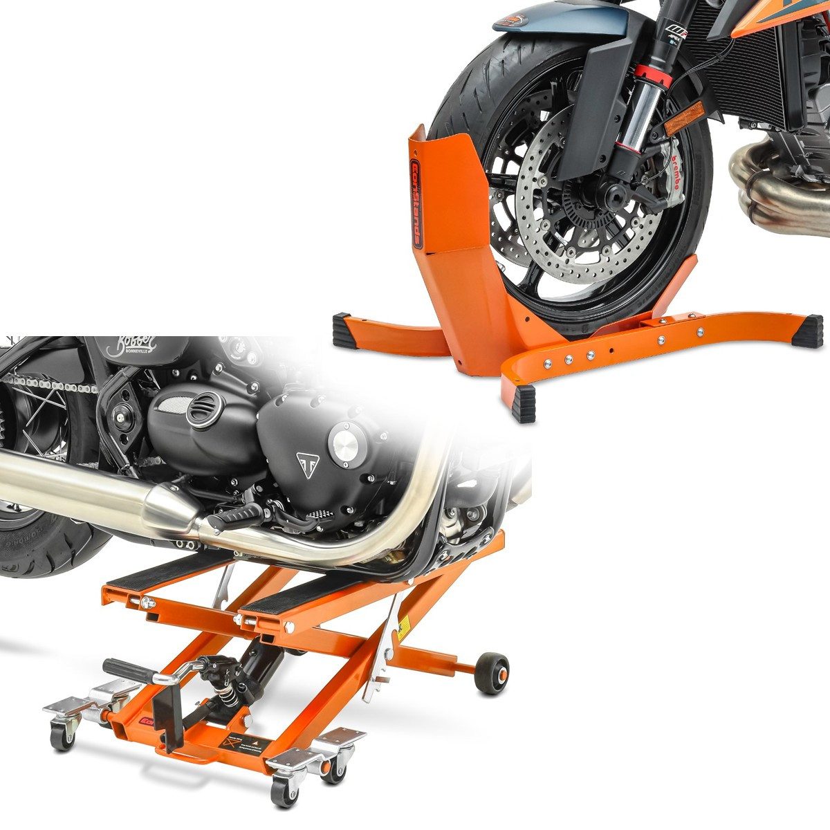 ConStands Motorradheber Set Hebebühne + Motorradwippe S13