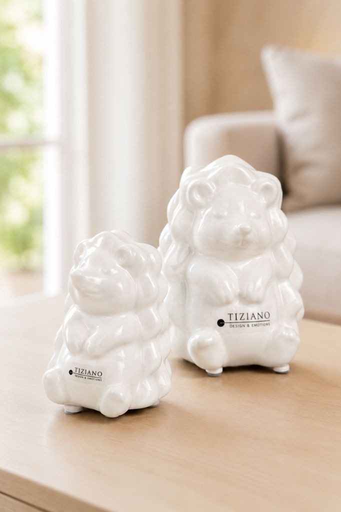 TIZIANO - DESIGN & EMOTIONS Dekofigur Dekoigel Max sitzend creme-weiß