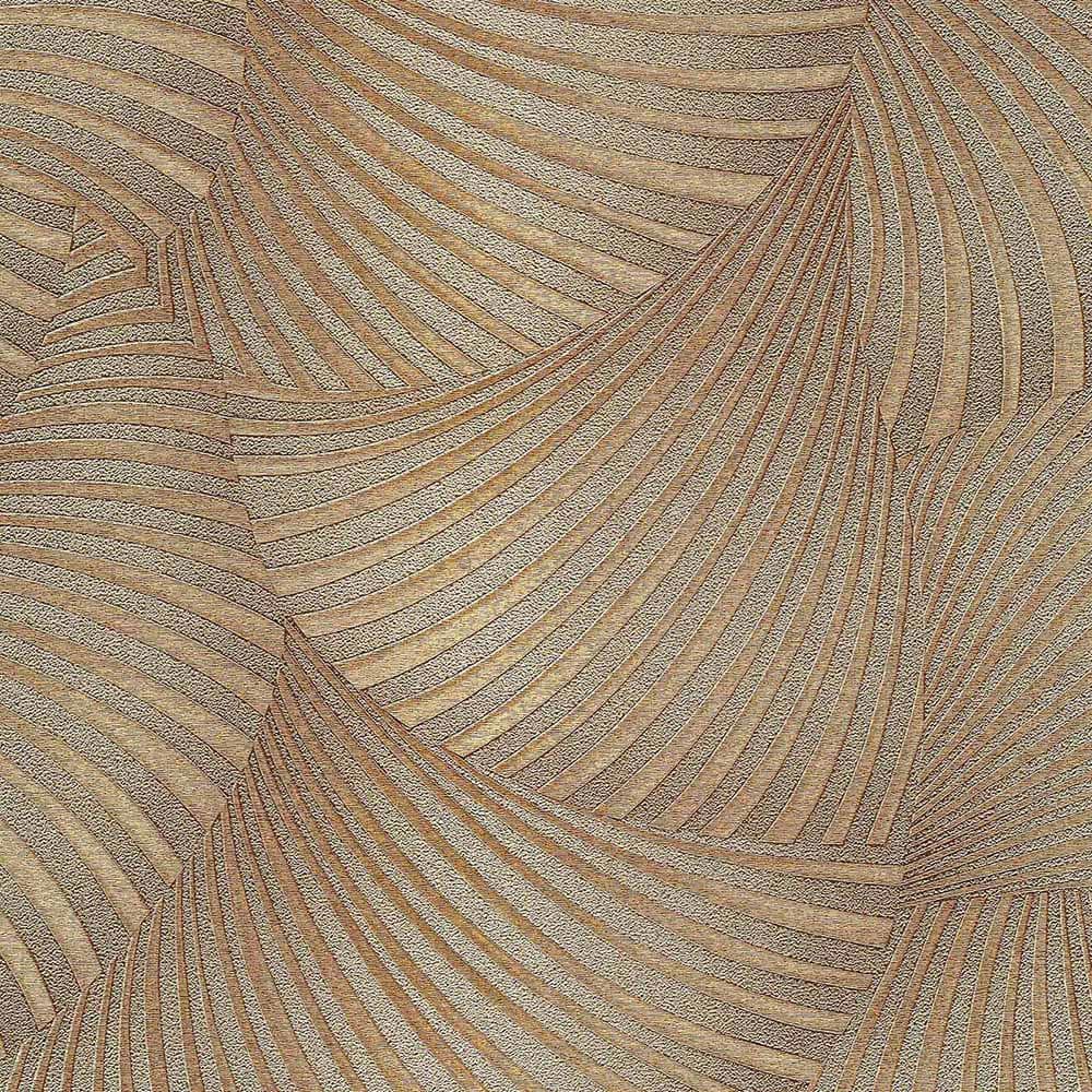 Erismann Vliestapete Fächer Streifen Beige Gold Metallic 10525-30 Guido Maria Kretschmer