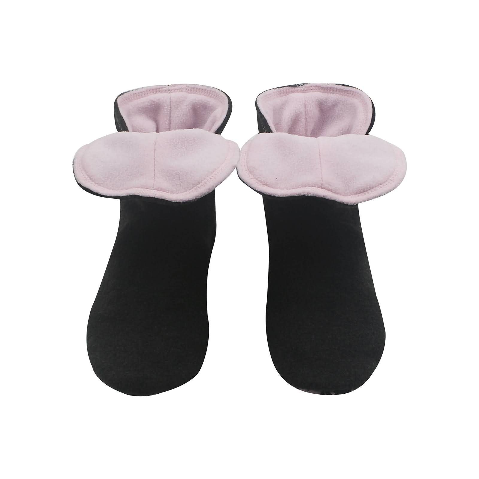 RAIKOU Hausstiefel Hüttenschuhe Stoppersocken für Damen Herren und Kinder  Hausschuh (aus Miro Fleece Super Flauschige) mit ABS und Rutschfester Sohle