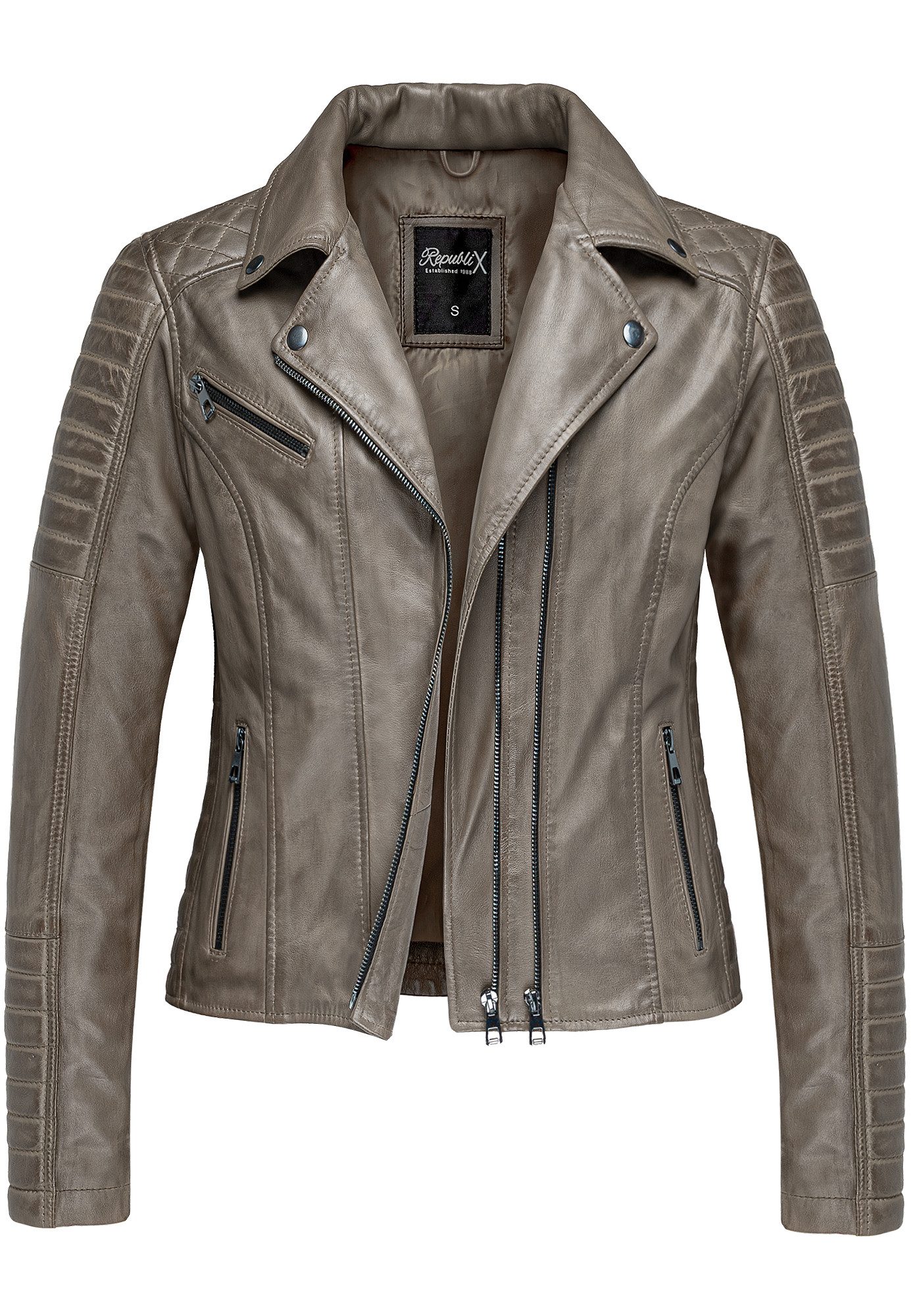 REPUBLIX Lederjacke KYANA Echtleder Damen Biker günstig online kaufen