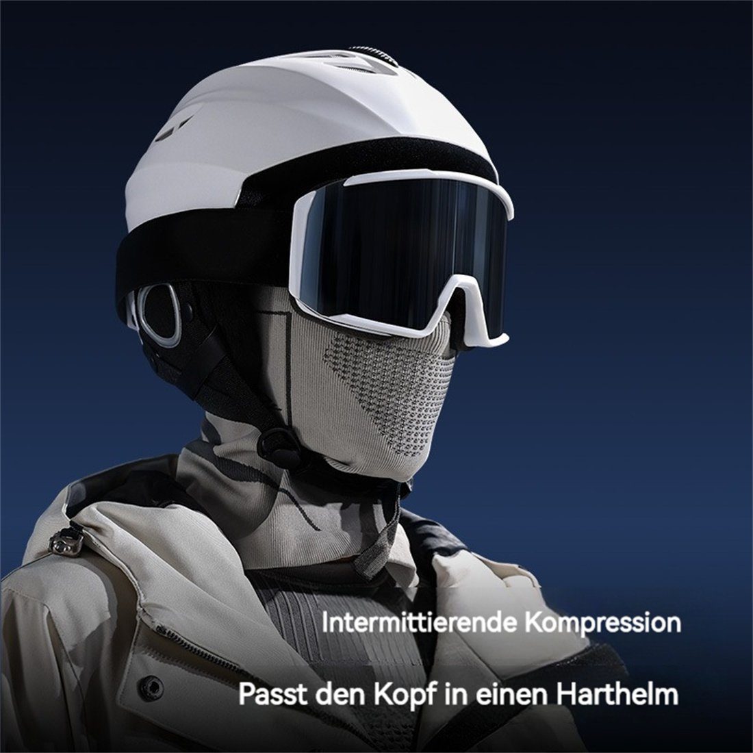 DÖRÖY Schwarz WinterOutdoor-Ski-Maske,Radfahren Kopfbedeckung,Anti-Erfrierungs-Maske Sturmhaube