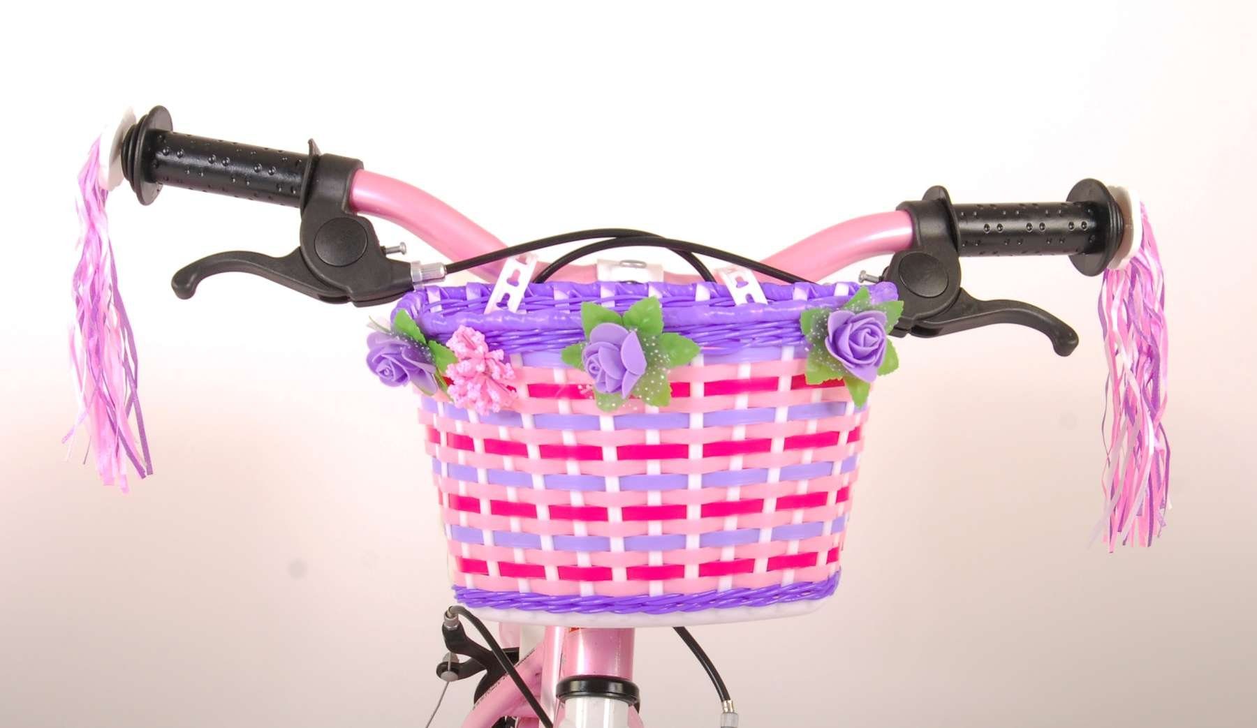 Mädchen TPFSports Gang, mit Volare Fahrrad Rose Fahrrad Laufrad Stützräder Zoll (Mädchen Sicherheitsgriffe), Kinder 1 2x Rutschfeste - Handbremse, 12 Kinderfahrrad Kinderrad 12 Zoll mit