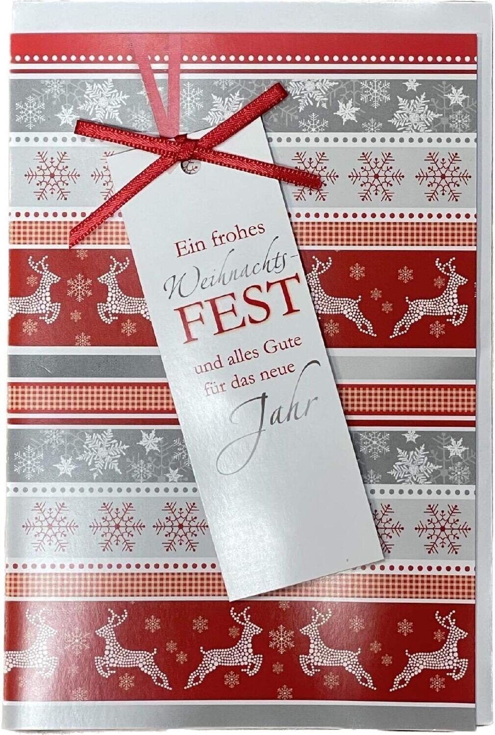 HOME FASHION Weihnachtskarte Weihnachtskarte " Frohes Weihnachtsfest" mit Umschlag