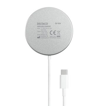 DELTACO kabelloses Qi-Ladegerät mit Schnappfunktion für iPhone 12/13 Laptop-Ladegerät