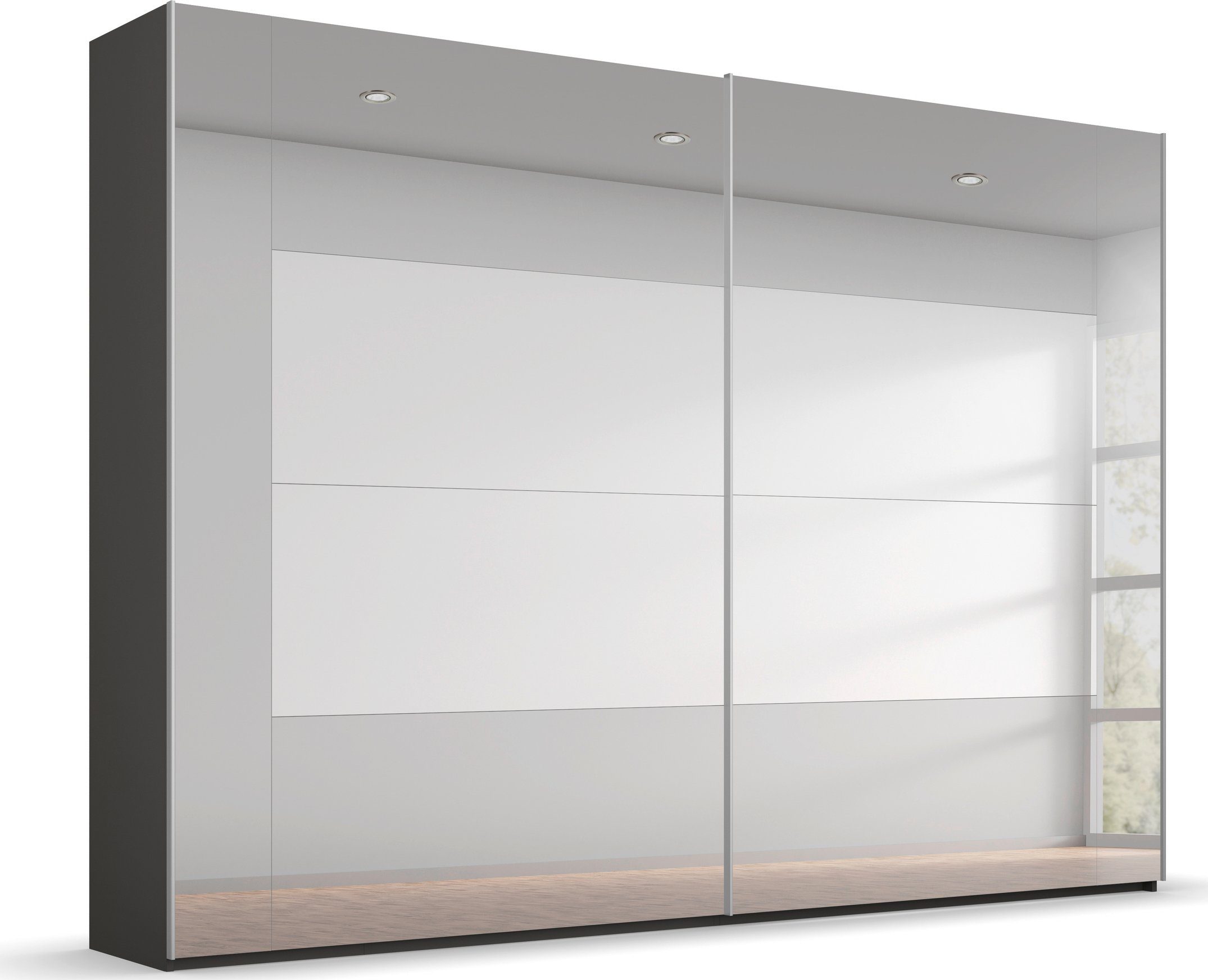 rauch Schwebetürenschrank Kleiderschrank Schrank Garderobe Schlafzimmerschrank X-TEND (inkl. SOFT-CLOSE-FUNKTION) inkl. Wäscheeinteilung mit 4 Stoffboxen MADE IN GERMANY