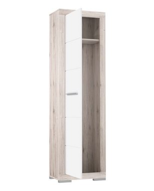 Stylefy Garderobenschrank Alma (Schrank, Kleiderschrank) 1 Tür beideseitig montierbar, mit Kleiderstange, aus Holzwerkstoff