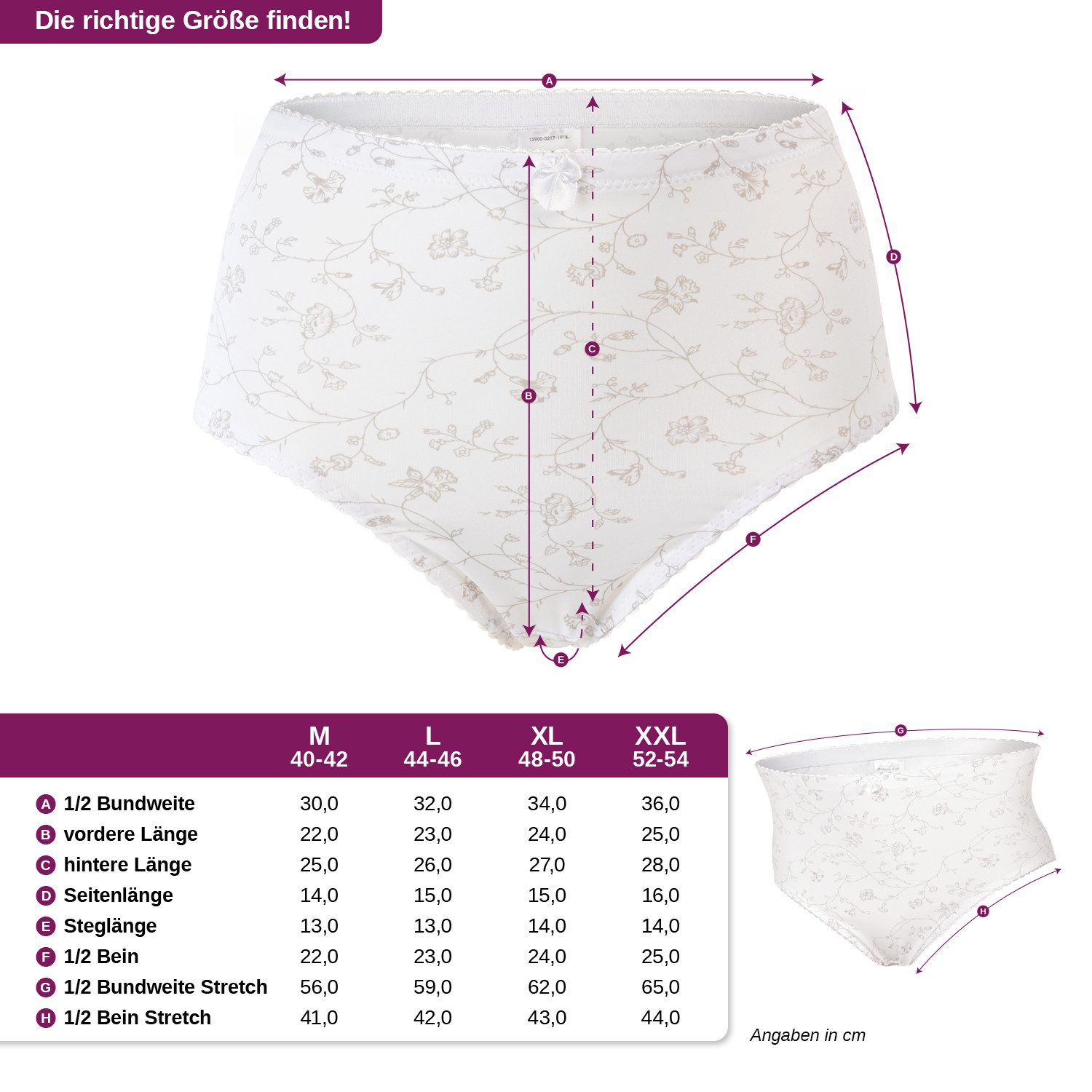 celodoro Taillenslip Damen Taillenslip 6er Pack, Microfaser, Blümchen-Muster