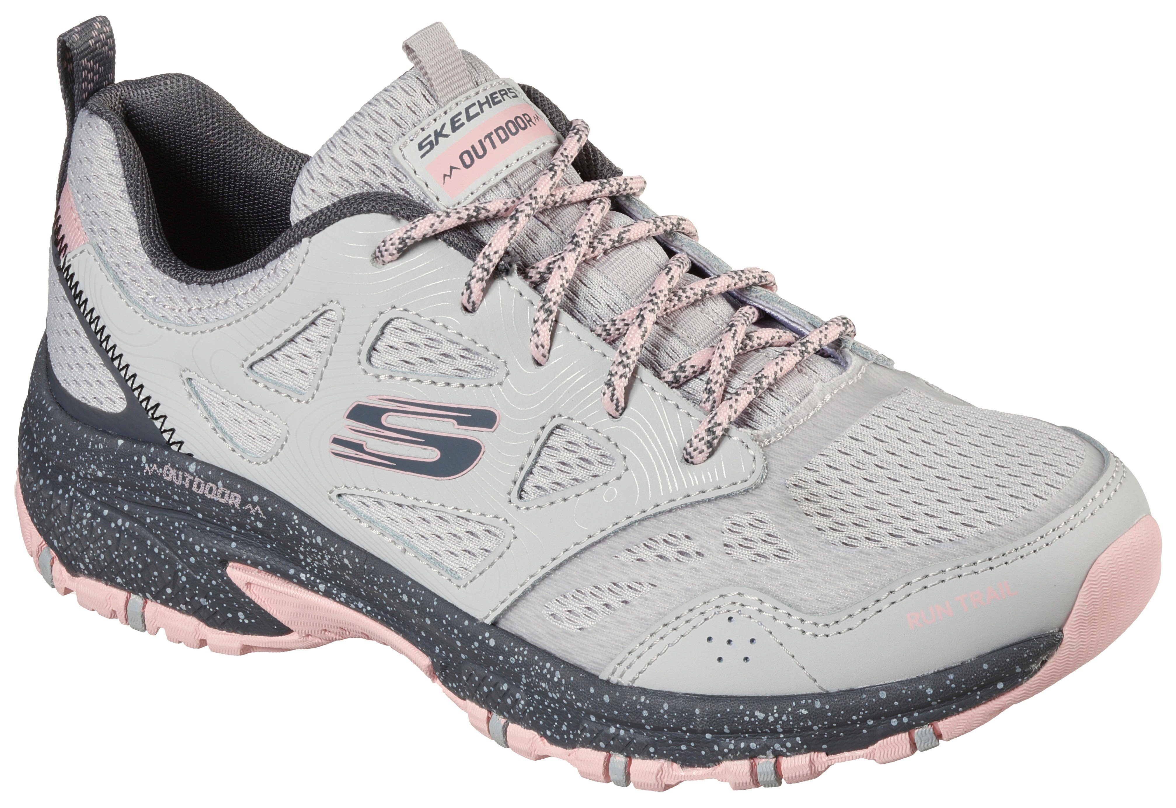 Skechers HILLCREST PURE ESCAPADE Sneaker im Materialmix grau-pink
