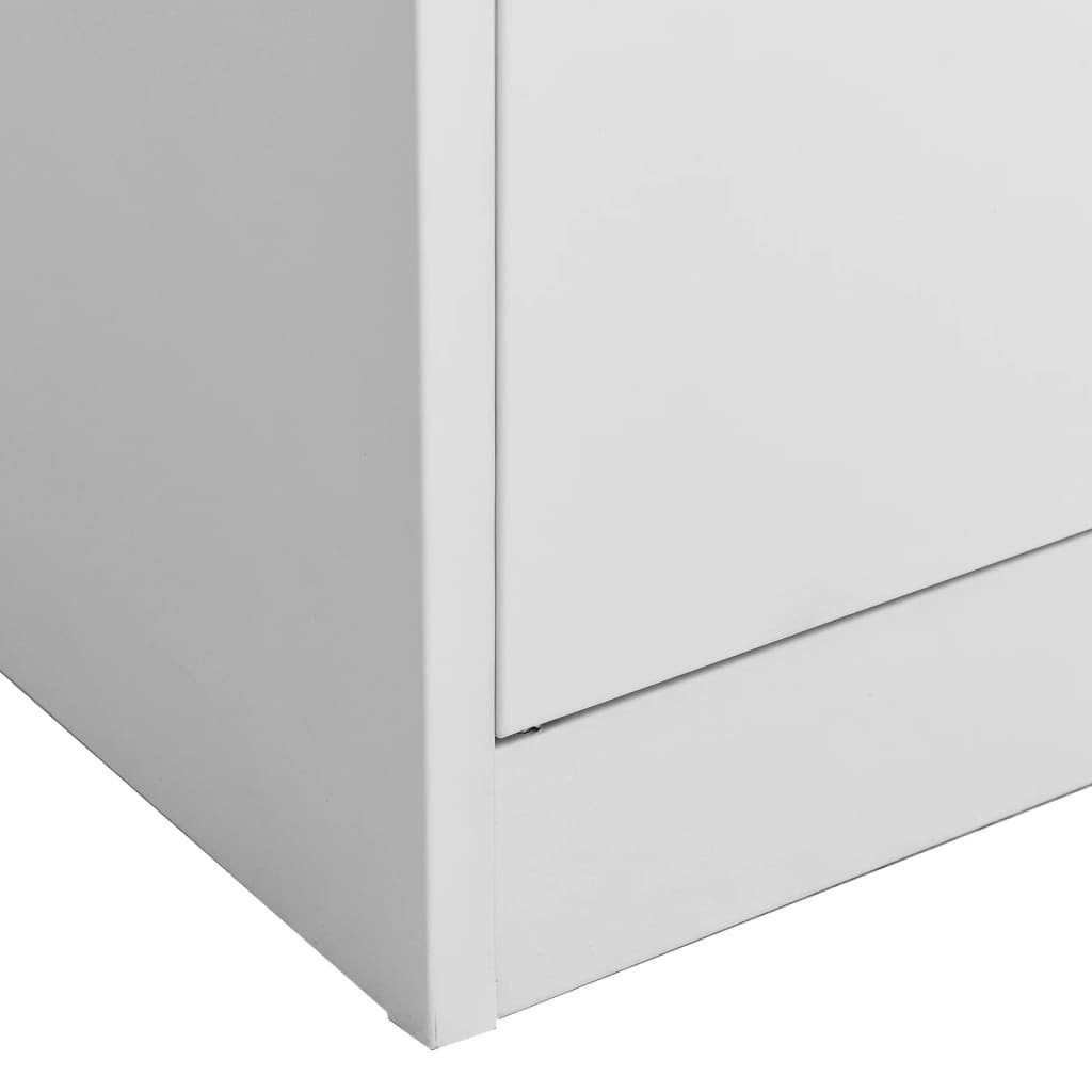 Stahl cm (1-St) Büroschrank vidaXL Fächerschrank Hellgrau 90x40x180