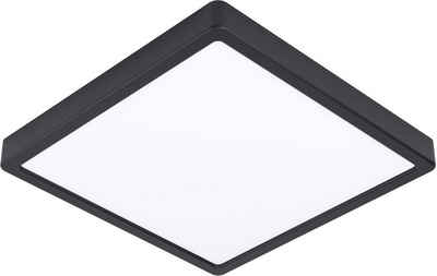 EGLO Deckenleuchte Eglo LED Aufbauleuchte Fueva 5 schwarz 28,5 x 28,5, LED, Nicht dimmbar nicht Smart Home-fähig ohne Bewegungsmelder