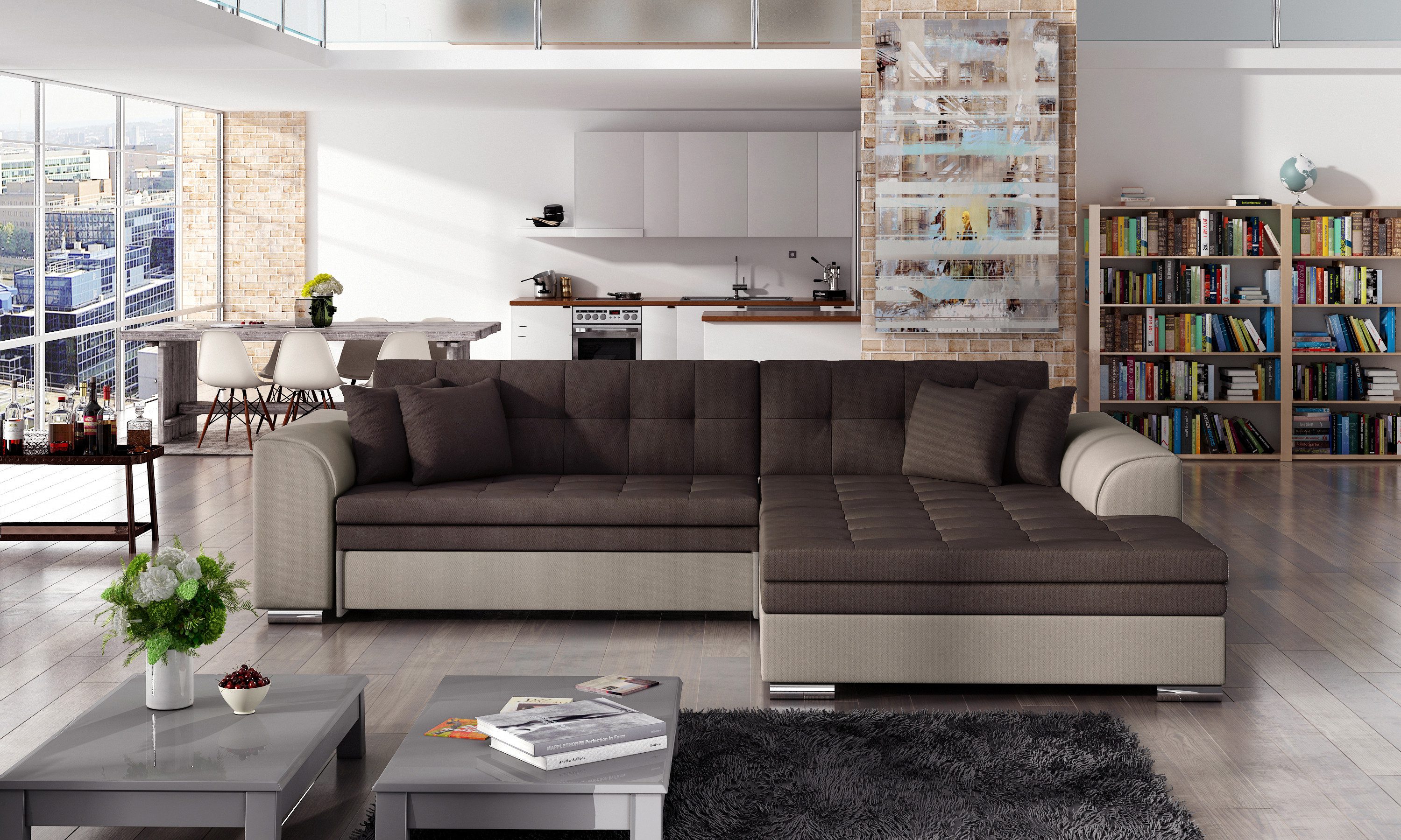 MF Design Polsterecke Sarento, mit Bettfunktion