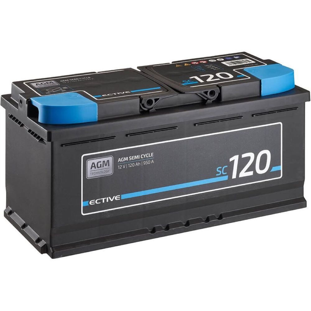 ECTIVE ECTIVE Semi Cycle SC120 AGM Versorgungsbatterie 120Ah Batterie
