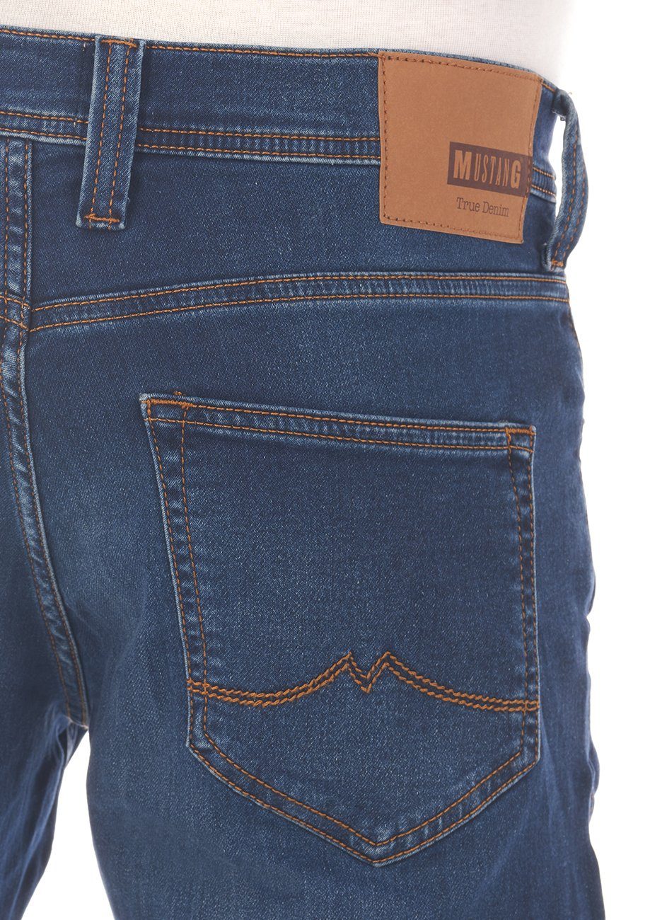 Real Oregon BLUE Tapered-fit-Jeans Hose Stretch Jeanshose Fit (682) Denim Herren K DENIM mit X Slim MUSTANG Tapered