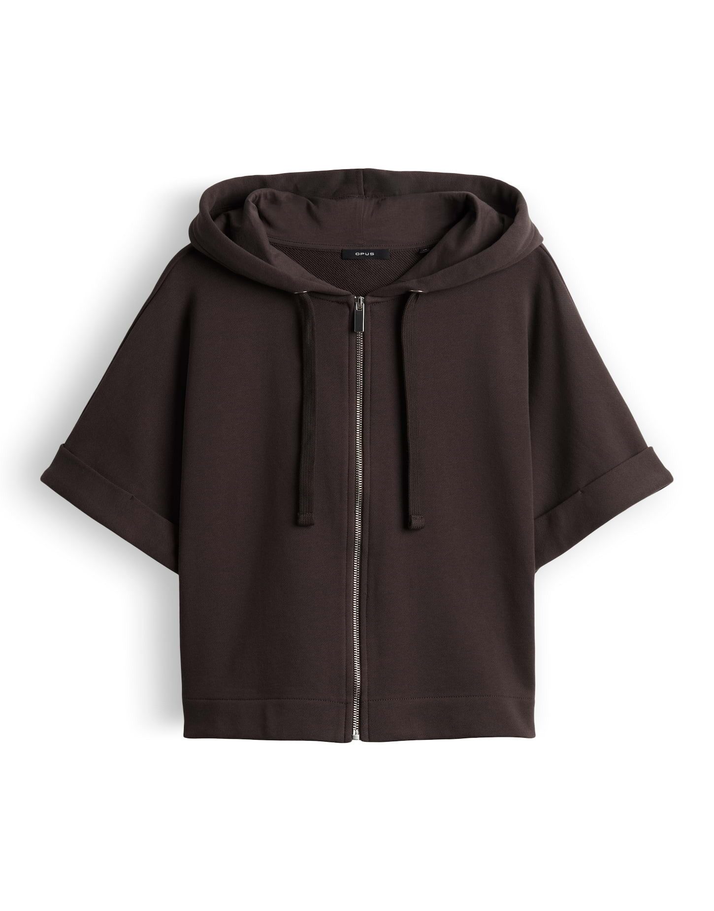 Kapuzenpullover Godenna mit Kurzarm und mattem Glanz