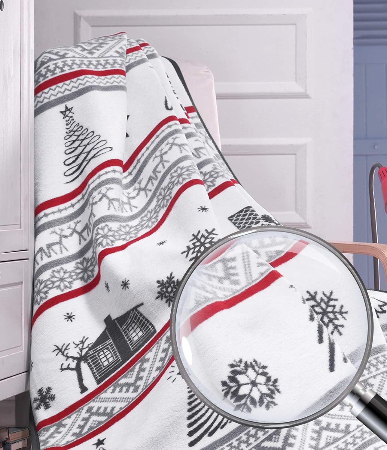 Plaid Weihnachtsplaid Kuscheldecke 150x200 Weihnachtliche Motive günstig online kaufen